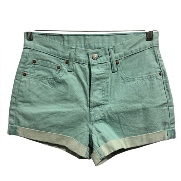 Levi's 501 Style Denim Shorts Mint - Picture 1 of 10